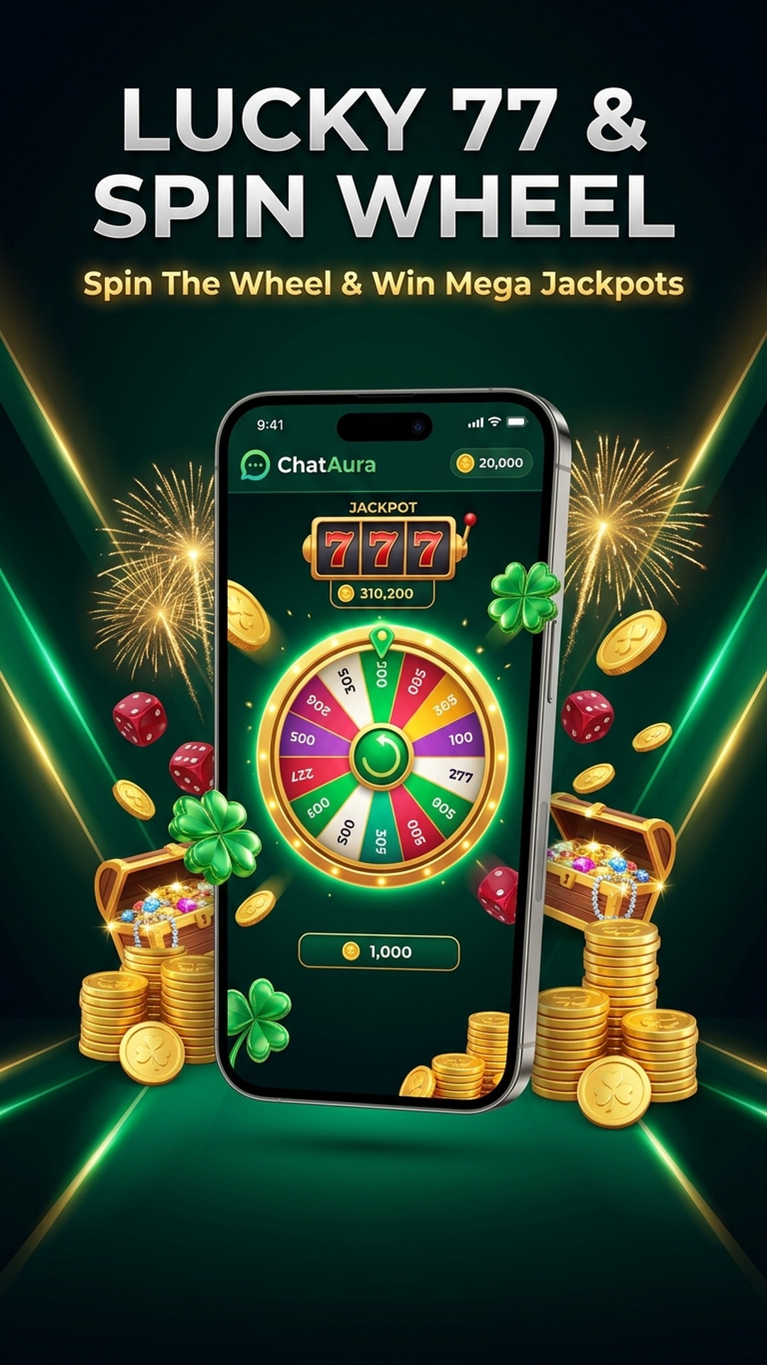 Chat Aura - Lucky 77 & Spin Wheel