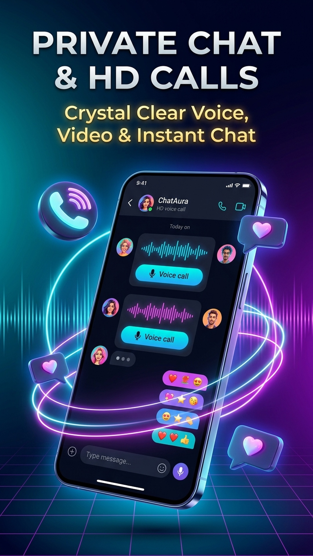 Chat Aura - Private Chat & HD Calls